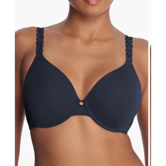 Natori Women's Blue Pure Luxe Smooth Contour Underwire T-shirt Bra Size 32DD - Picture 1 of 9